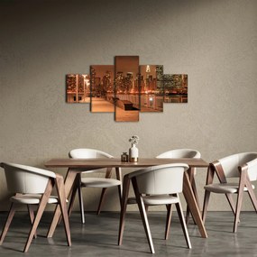 Obraz - Nocne miasto (125x70 cm)