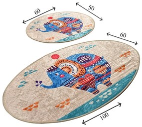 Dywaniki łazienkowe zestaw 2 szt. 60x100 cm Etnic – Foutastic