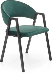 Velvetowe krzesło z podłokietnikami K473