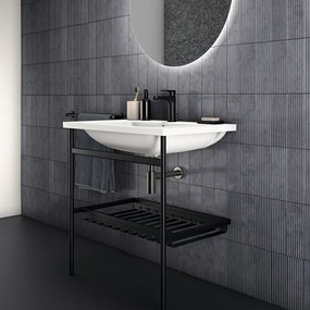Czarny metalowy stelaż pod umywalkę 56x82 cm Conca – Ideal Standard