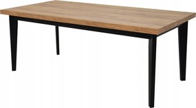 Stół Loft rozkładany Dąb Lancelot 90x170/250 + nogi drewniane