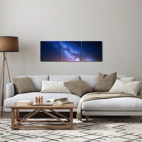Obraz - Nocne piękno gwiazd (z zegarem) (90x30 cm)