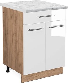 Szafka dolna do kuchni biały wysoki połysk 60x60x82 fame-line