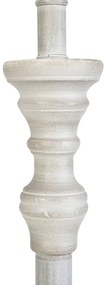 Klasyczna lampa podłogowa szara klosz plisowany kremowy 45cm - Classico Retro Oswietlenie wewnetrzne