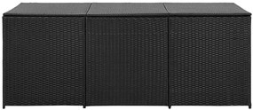 Rattanowa czarna skrzynia ogrodowa F6-Z26