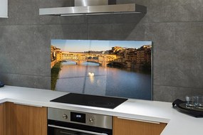 Panel Szklany Włochy Wschód słońca mosty