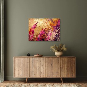 Obraz na szkle - Abstrakcyjny obraz kwiatów II. (70x50 cm)