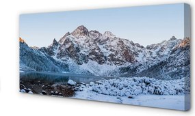 Obraz na płótnie Góry Zimą, Śnieg i Jezioro