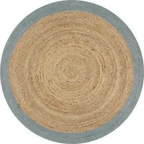 Pleciony dywanik w oliwkową krawędzią 120 cm M6-C71