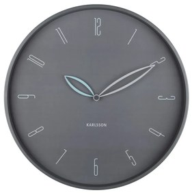 Karlsson 6012GY designerski zegar ścienny szary,średnica 40 cm