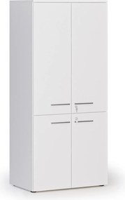 Szafa biurowa pół-drzwi PRIMO WHITE, 800 x 500 x 1781 mm, biały