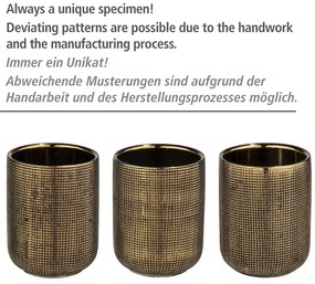 Ceramiczny kubek na szczoteczki do zębów w kolorze złota Rivara – Wenko