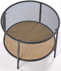 Szklana okrągła ława do salonu H4-S88