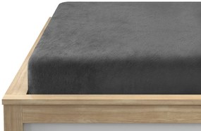 PrzytulneMieszkanie.pl PrzytulneMieszkanie.pl PrzytulneMieszkanie.pl Pościel flanelowa ŚWIĄTECZNY JELEŃ I CIETRZEW biała + prześcieradło z mikropluszu SOFT 90x200 cm ciemnoszare