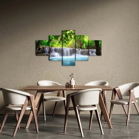 Obraz - Wodospad, niebieski (125x70 cm)