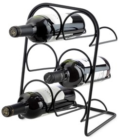 Metalowy stojak na wino na 6 butelek– Compactor