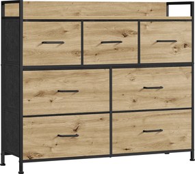 Komoda loftowa z 7 szufladami 98 cm dąb Artisan Faro 041