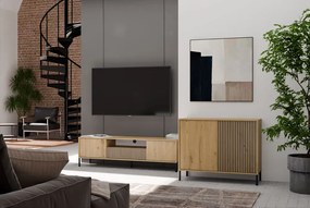 Komoda na nóżkach z ryflowaniem dąb artisan  Z9-K48