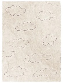 Kremowy bawełniany dywan dziecięcy tkany ręcznie odpowiedni do prania 120x160 cm Clouds – Lorena Canals