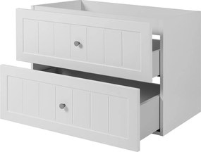 Szafka podumywalkowa w stylu klasycznym, biała, 80 x 57 x 46 cm