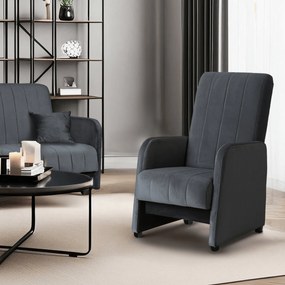 Zestaw Dwuosobowa Sofa PORTO i Fotel Wypoczynkowy PORTO Szary do Salonu Nowoczesny