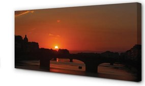 Zdjęcie na płótnie Rzeka o Złotej Godzinie