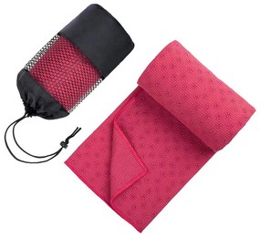 Antypoślizgowy ręcznik do jogi z torbą w prezencie-pink