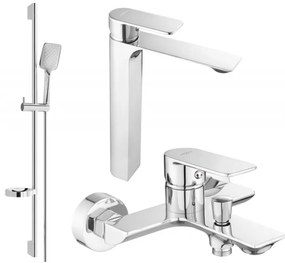 Mexen Alexa DQ62 zestaw wannowy, chrom - 71213DS62-00