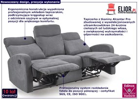 Trzyosobowa sofa rozkładana Bover 4X - popielata