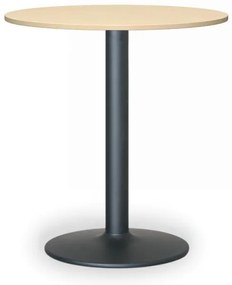 Stolik konferencyjny FILIP II, średnica 80 cm, czarna podstawa, brzoza