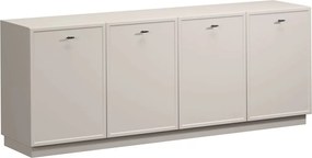 Komoda Lorini 200 cm czterodrzwiowa - kaszmir / czarne uchwyty T-bar