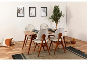 Zestaw krzeseł do jadalni Touch Cream and Walnut, 2 szt.