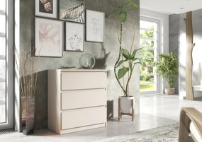 Komoda NUDO - Kaszmir / Front Kaszmir / Mat / 70 cm / 3 szuflady