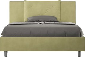 Łóżko bez stelaża tapicerowane 140x200 microfibra zielony Appia