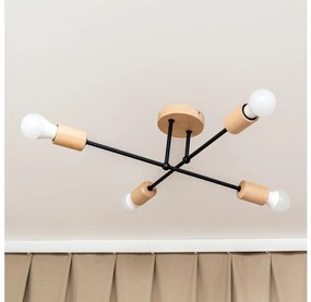 Lampa sufitowa natynkowa CAMBRIDGE 4xE27/15W/230V sosna