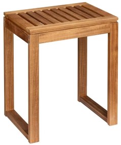 Stołek łazienkowy z drewna akacji FONDI, wys. 46 cm