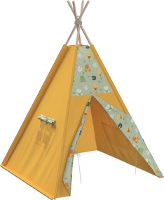 Tipi kolor zielony tkanina wzorzysta