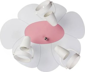 Biało-różowa dziecięca lampa sufitowa - S212 B5-D99