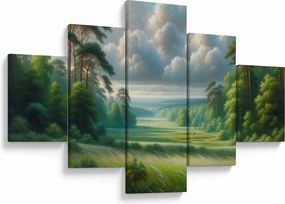 Obraz - Zielony krajobraz (125x70 cm)