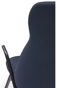 Ciemnoniebieski fotel Teulat Dins, wys. 114 cm