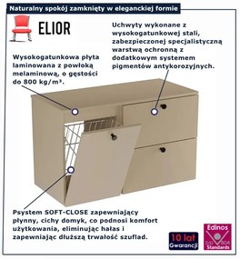 Szafka pod umywalkę z koszem na pranie cappuccino M0-N63