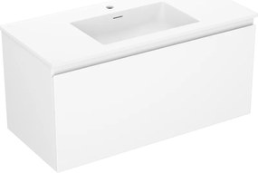 Mexen Orio szafka łazienkowa 100 cm z umywalką Otis, 1 szuflada, biała mat - 91A10-10047-1-BF01-W18M01
