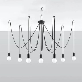 Żyrandol EDISON 7 czarny