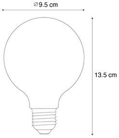 Zestaw 5 ściemnialnych żarówek LED E27 G95 5W 450 lm 3000K