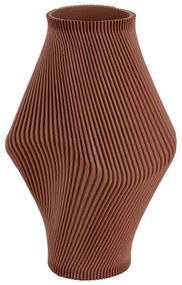 Brązowy wazon z żywicy polimerowej (wysokość 30 cm) Twisted Rib – PT LIVING