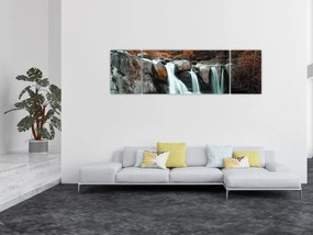 Obraz - Wodospady (170x50 cm)