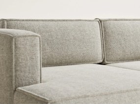 Beżowy rozkładany/ze schowkiem narożnik z tkaniny szenilowej (lewostronny/z szezlongiem) Velto – Maison de Rêve