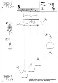 Czarna lampa wisząca ø 15 cm Grande – Nice Lamps