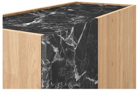 Czarno-naturalna szafka w dekorze dębu 90x127 cm Dione – Marckeric