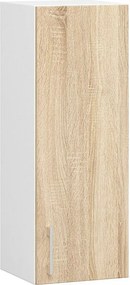 Szafka kuchenna AKORD W30 system LIMA Biała 30 cm 1 drzwi kolor Dąb Sonoma mat 2 półki 30x30,5x72 cm